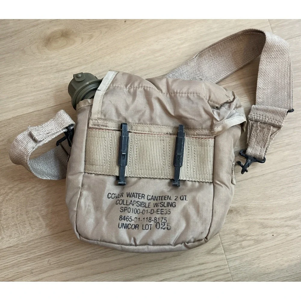 Vintage‎ USGI 2001 US Army Military 2 Qt Canteen Cover/Sling Used in Iraqi War